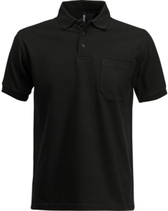 Fristads Acode Heavy Pique Polo Shirt with Pocket 1721 PIQ (Black)