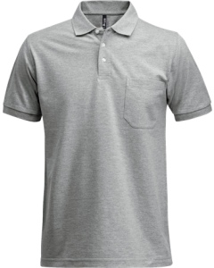 Fristads Acode Heavy Pique Polo Shirt with Pocket 1721 PIQ (Grey Melange)
