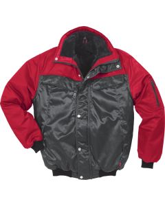 Fristads Icon Winter Pilot Jacket 4813 PP / 100809 - Quilted, Water Repellent (Grey/Red)