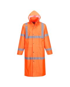 Portwest H445 Hi-Vis Rain Coat 122cm  - (Orange)