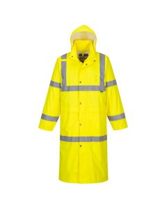 Portwest H445 Hi-Vis Rain Coat 122cm  - (Yellow)