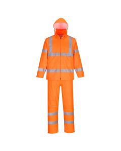 Portwest H448 Hi-Vis Packaway Rain Suit  - (Orange)