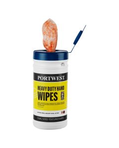 Portwest IW30 Heavy Duty Hand Wipes (80 Wipes) - (Orange)