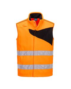 Portwest PW231 PW2 Hi-Vis Fleece Bodywarmer - (Orange/Black)
