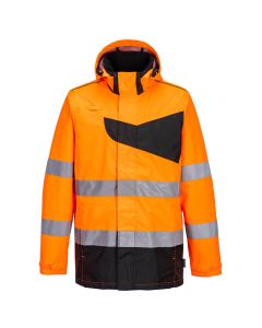 Portwest PW265 PW2 Hi-Vis Rain Jacket - (Orange/Black)