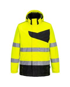 Portwest PW265 PW2 Hi-Vis Rain Jacket - (Yellow/Black)