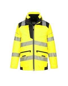 Portwest PW367 PW3 Hi-Vis Breathable 5-in-1 Jacket - (Yellow/Black)