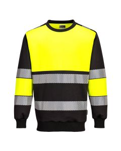 Portwest PW376 PW3 Hi-Vis Class 1 Sweatshirt - (Yellow/Black)