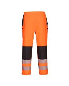 Portwest PW386 PW3 Hi-Vis Women's Rain Trousers - (Orange/Black)
