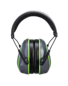 Portwest PW72 HV Hi-Vis Extreme Ear Defenders Low - (Grey/Green)