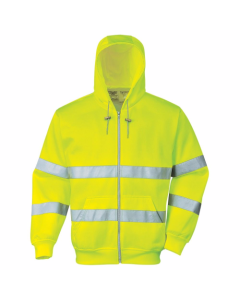 Portwest B305 Hi-Vis Zip Front Hoodie (Yellow Or Orange)
