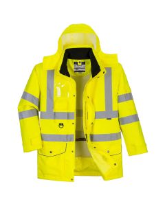 Portwest S427 Hi-Vis Breathable 7-in-1 Traffic Jacket  - (Yellow)