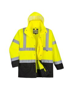 Portwest S768 Hi-Vis 5-in-1 Contrast Executive Jacket  - (Yellow/Black)