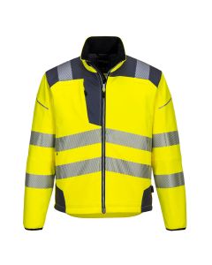 Portwest T402 PW3 Hi-Vis Softshell Jacket (3L) - (Yellow/Grey)