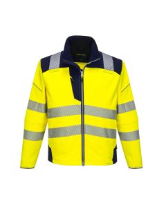 Portwest T402 PW3 Hi-Vis Softshell Jacket (3L) - (Yellow/Navy)