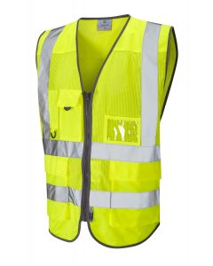 Leo Workwear COBBATON ISO 20471 Class 2 Coolviz Superior Waistcoat - Hi Vis Yellow