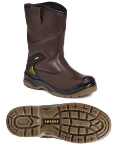 Apache AP305 Brown Waterproof Safety Rigger Boot S3 WR SRC