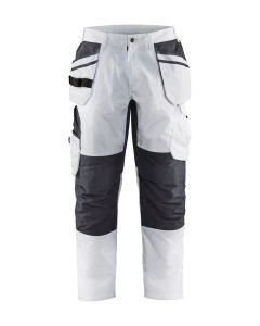 Blaklader 1096 Ripstop Painter Trouser With Stretch (White/Black)