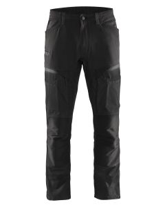 Blaklader 1456 Stretch Service Trousers - 65% Polyester/35% Cotton (Black/Dark Grey)