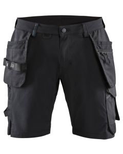 Blaklader 1520 4-Way Stretch Craftsman Work Shorts (Black / Dark Grey)