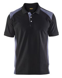 Blaklader 3324 Pique 2 Colour Polo Shirt (Black/Grey)