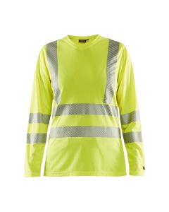 Blaklader 3485 Ladies High Vis T-Shirt Long Sleeve T-Shirt (High Vis Yellow)