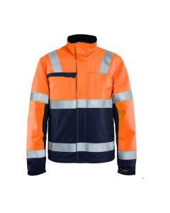 Blaklader 4069 Multinorm Winter Jacket - Hi Vis, Flame Retardant, Waterproof (Orange/Navy Blue)