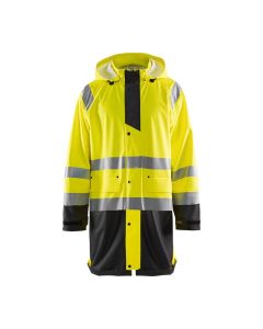 Blaklader 4324 Rain Jacket High Vis Level 1 - Waterproof, Windproof (Yellow/Black)