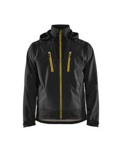 Blaklader 4749 Hooded Softshell Jacket - Waterproof, Windproof (Black / Vis Yellow)