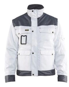 Blaklader 4865 Painter Lined Jacket - Quilt Lined (White/Grey)