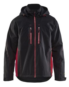 Blaklader 4890 Functional Jacket - Waterproof, Lined (Black/Red)