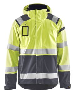 Blaklader 4987 Hi Vis Waterproof Shell Jacket (Hi Vis Yellow / Mid Grey)
