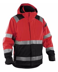 Blaklader 4987 Hi Vis Waterproof Shell Jacket (Red/Black)
