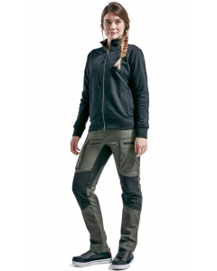 Blaklader 7159 Womens Stretch Service Work Trousers (Army Green / Black)