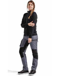 Blaklader 7159 Womens Stretch Service Work Trousers (Grey / Black)
