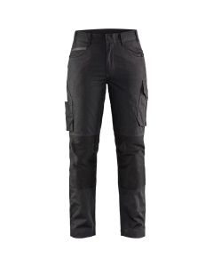 Blaklader 7195 Ladies Service Trousers with Stretch (Black/Dark Grey)