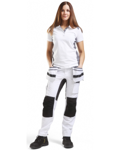 Blaklader 7910 Ladies Painter Trouser With Stretch Panels (White/Black)