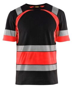 Blaklader 3421 High Vis T-Shirt (Black/Red)