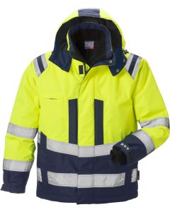 Fristads High Vis Airtech Winter Jacket CL 3 4035 GTT - Waterproof, Windproof, Breathable, Quilted (Hi Vis Yellow/Navy)