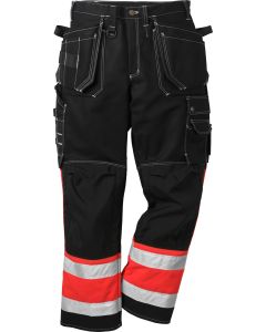 Fristads High Vis Craftsman Trousers CL 1 247 FAS - Water Repellent (Hi Vis Red/Black)