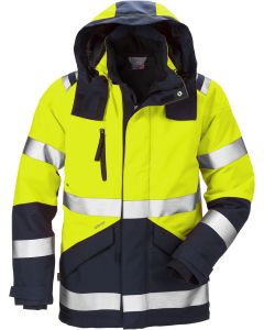 Fristads High Vis Gore-Tex Shell Jacket CL 3 4988 GXB - Waterproof, Windproof, Breathable (Hi Vis Yellow/Navy)