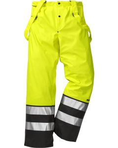Fristads High Vis Rain Trousers CL 2 2625 RS - Waterproof (Hi Vis Yellow/Black)