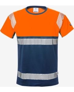 Fristads High Vis T-Shirt CL 1 7518 THV (Hi Vis Orange/Navy)