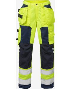 Fristads High Vis Craftsman Trousers Woman CL 2 2125 PLU - Water Repellent (Hi Vis Yellow/Black)