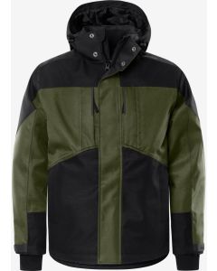 Fristads Airtech® Winter Jacket 4058 GTC - Waterproof, Windproof, Breathable (Army Green / Black)