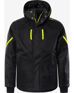 Fristads Airtech® Winter Jacket 4058 GTC - Waterproof, Windproof, Breathable (Black / Yellow)