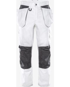 Fristads Cotton Trousers 258 BM - Painters Trousers (White)
