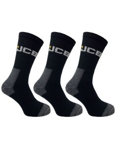 JCB Socks JCBX000044Y 3Pk Work Socks With Added Elastane - Size 6-11