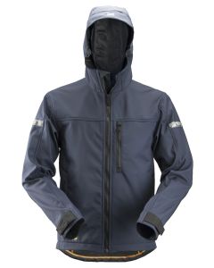 Snickers 1229 AllroundWork Softshell Jacket with Hood (Navy/Black)