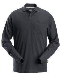 Snickers 2608 Long Sleeve Pique Polo Shirt (Steel Grey)